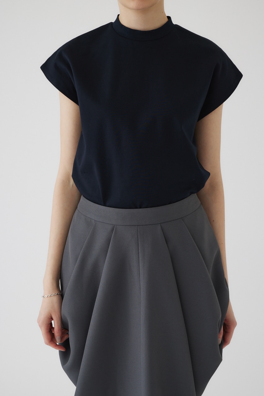 Mannish nosleeve cut tops NVY FREE