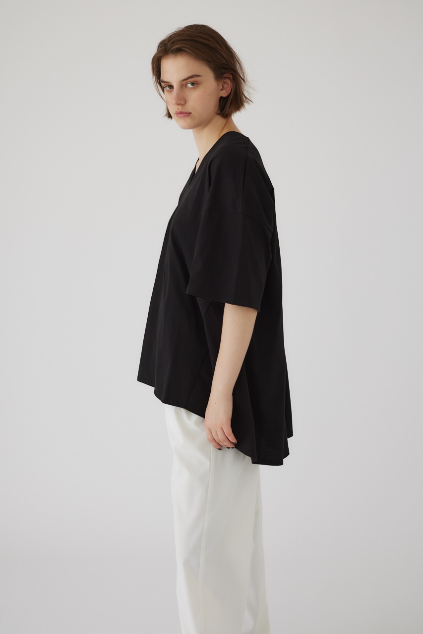 Oversized round T/SH BLK FREE
