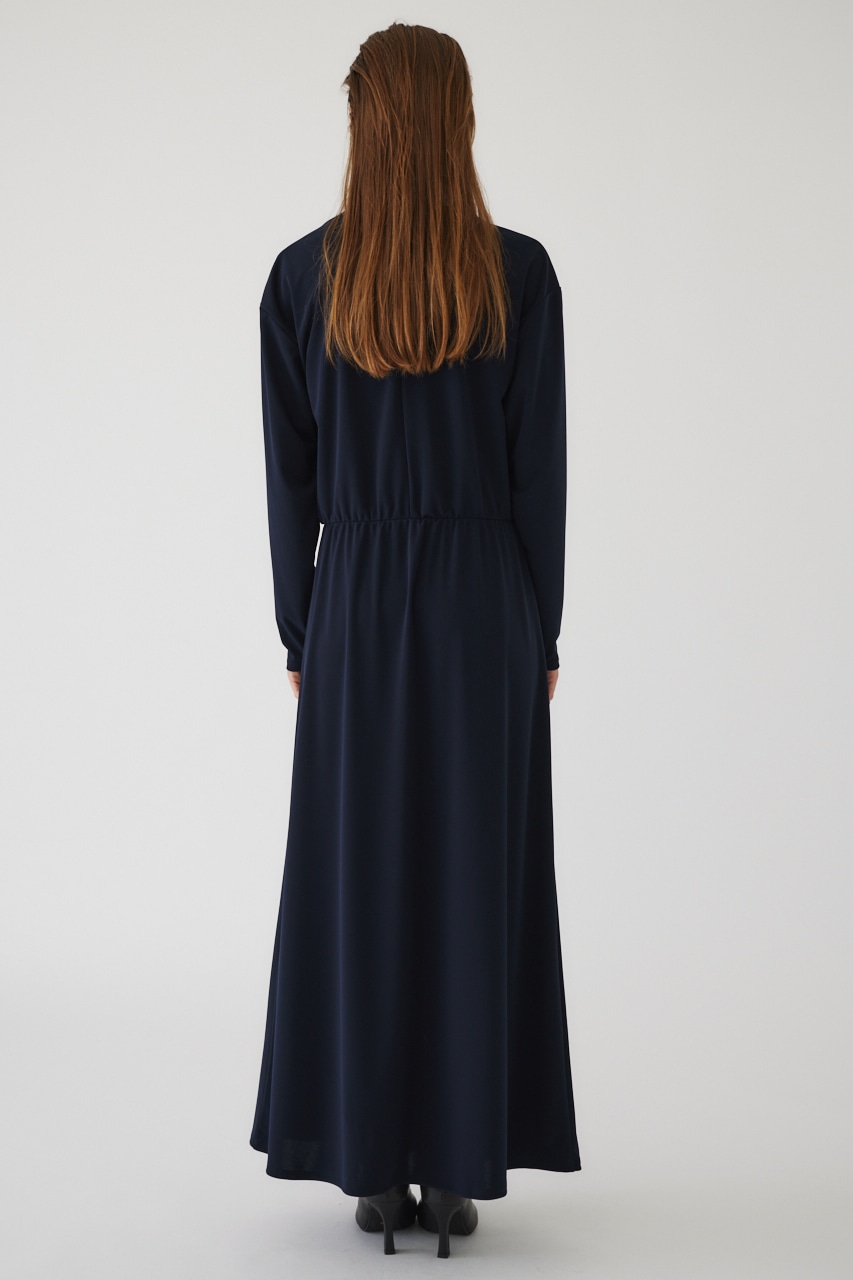 【LIMITED SALE】Asymmetry drape dress NVY 38