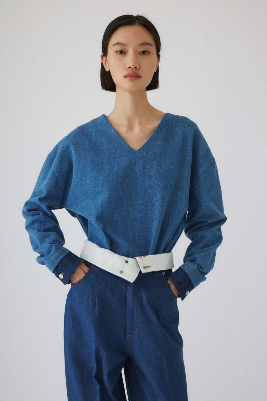 【LIMITED SALE】Corset denim PT BLU 38