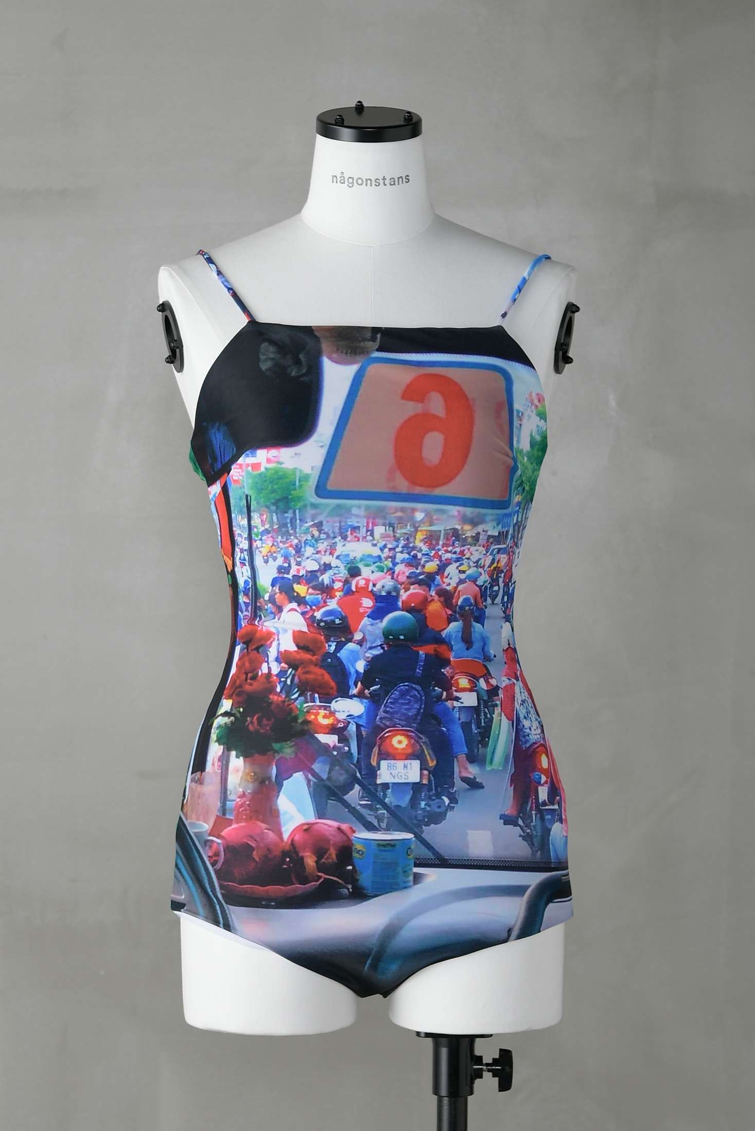 camisole body-suit｜36｜RED｜swimwear｜någonstans official online