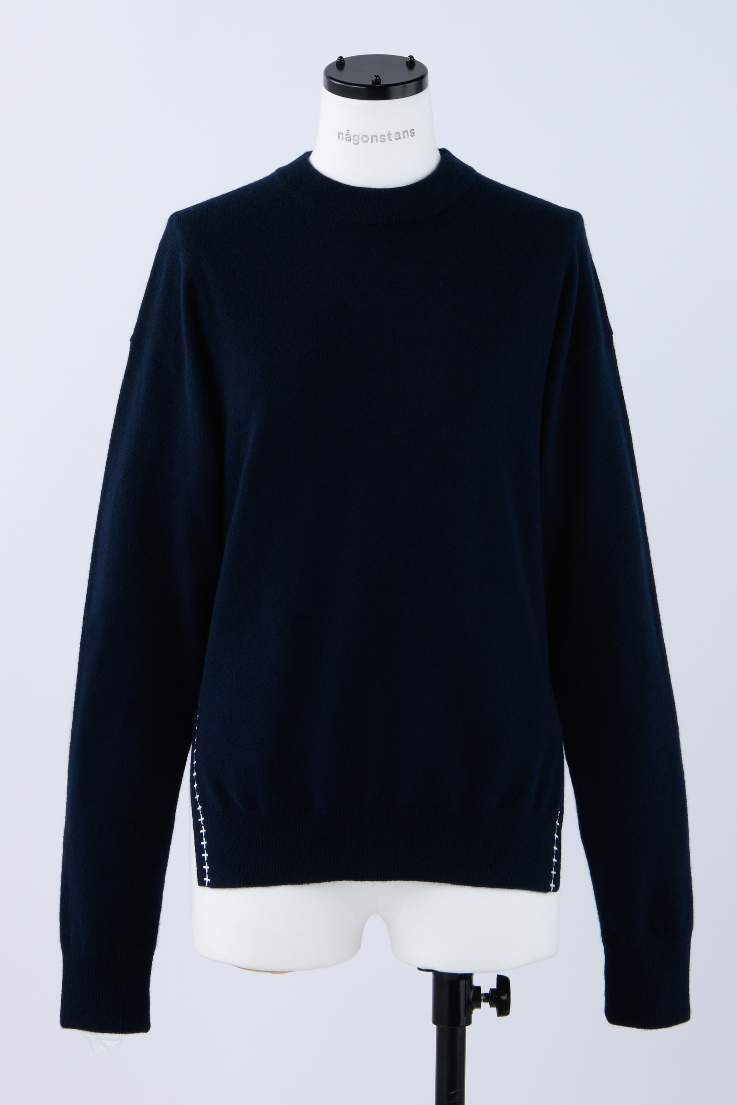 stand collar pullover｜M｜D/NVY｜knit wear｜någonstans official