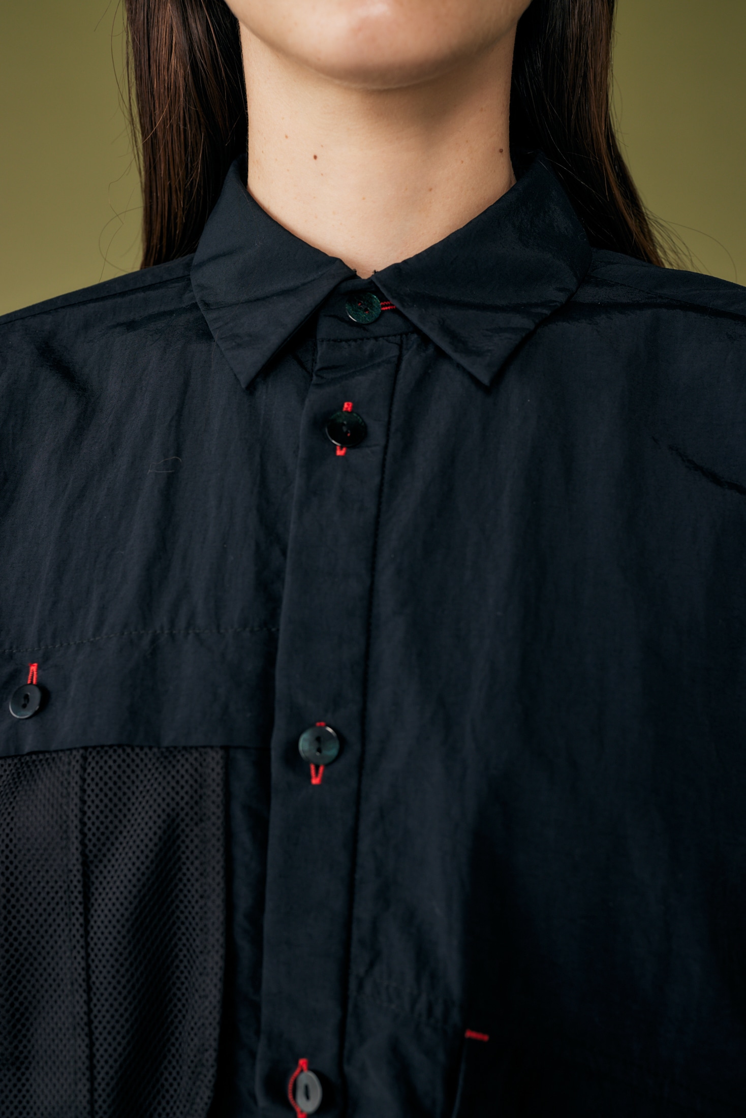 water-repellent multi pocket shirt｜M｜BLK｜shirts and blouses 