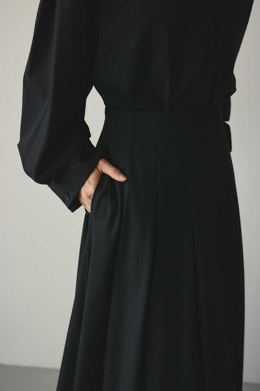 ボリュームフレアスカート BLK S