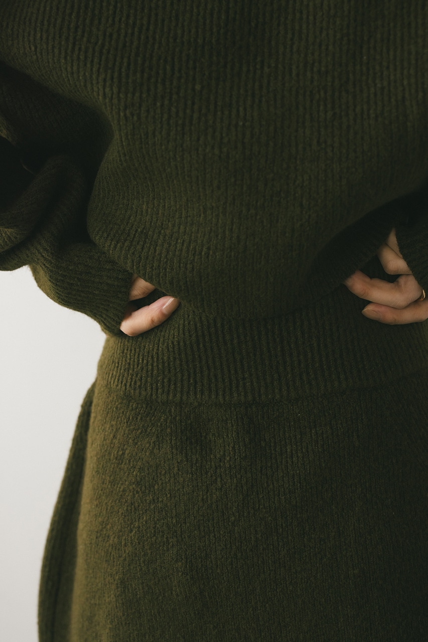 コクーンニットミニスカート KHA S