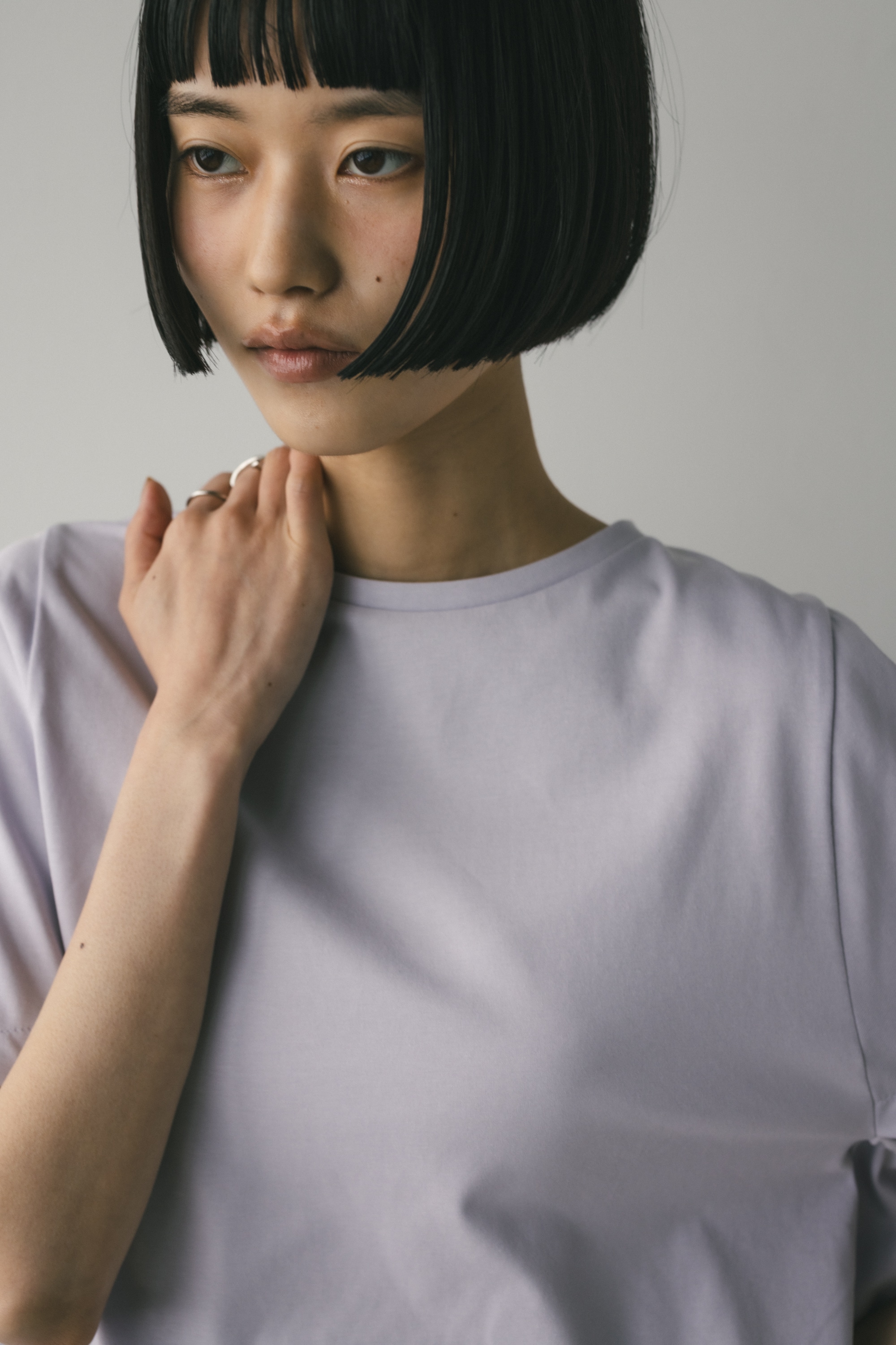 ギャザーストリングT L/PUR FREE