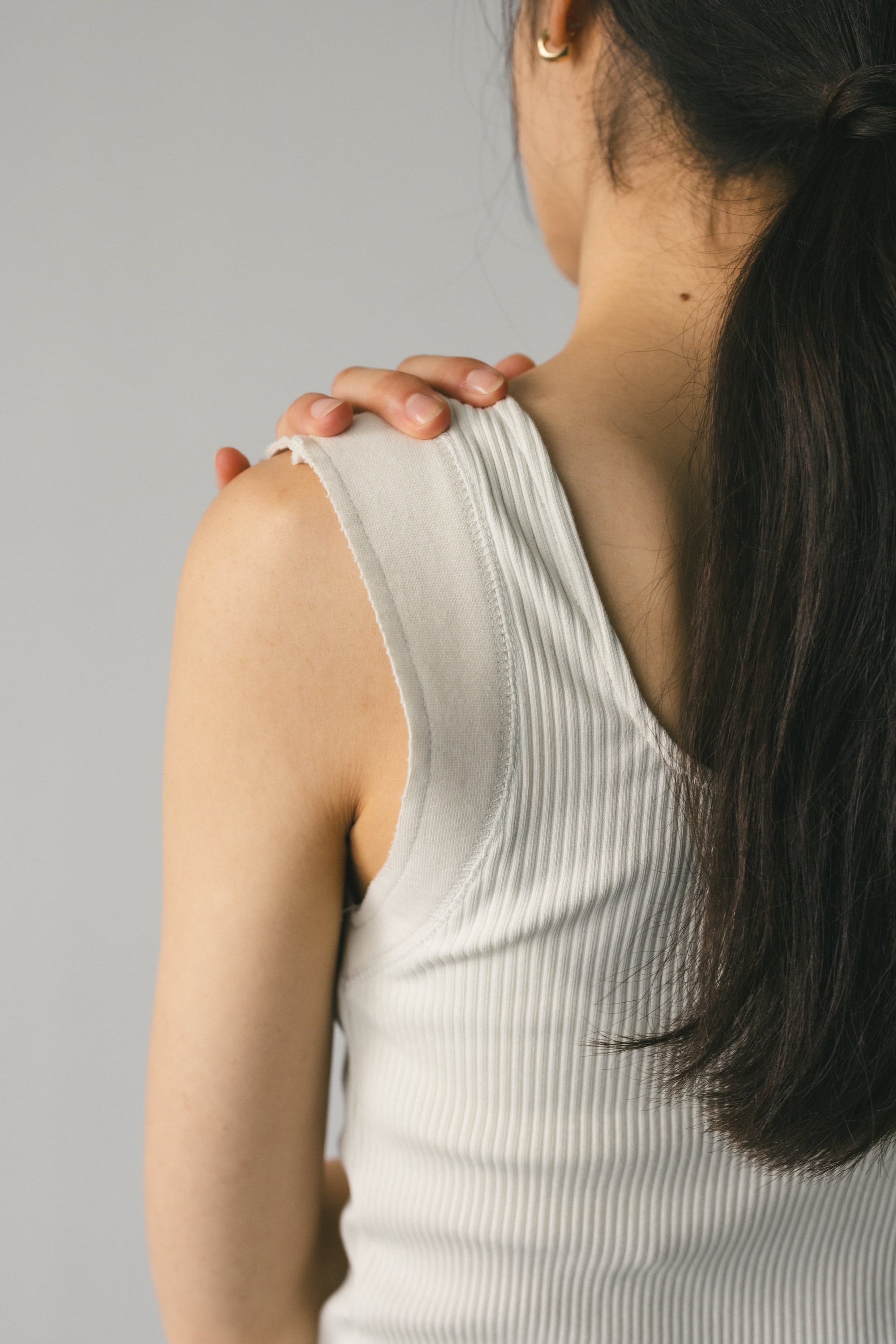 スクエアネックボタンリブタンク IVOY FREE