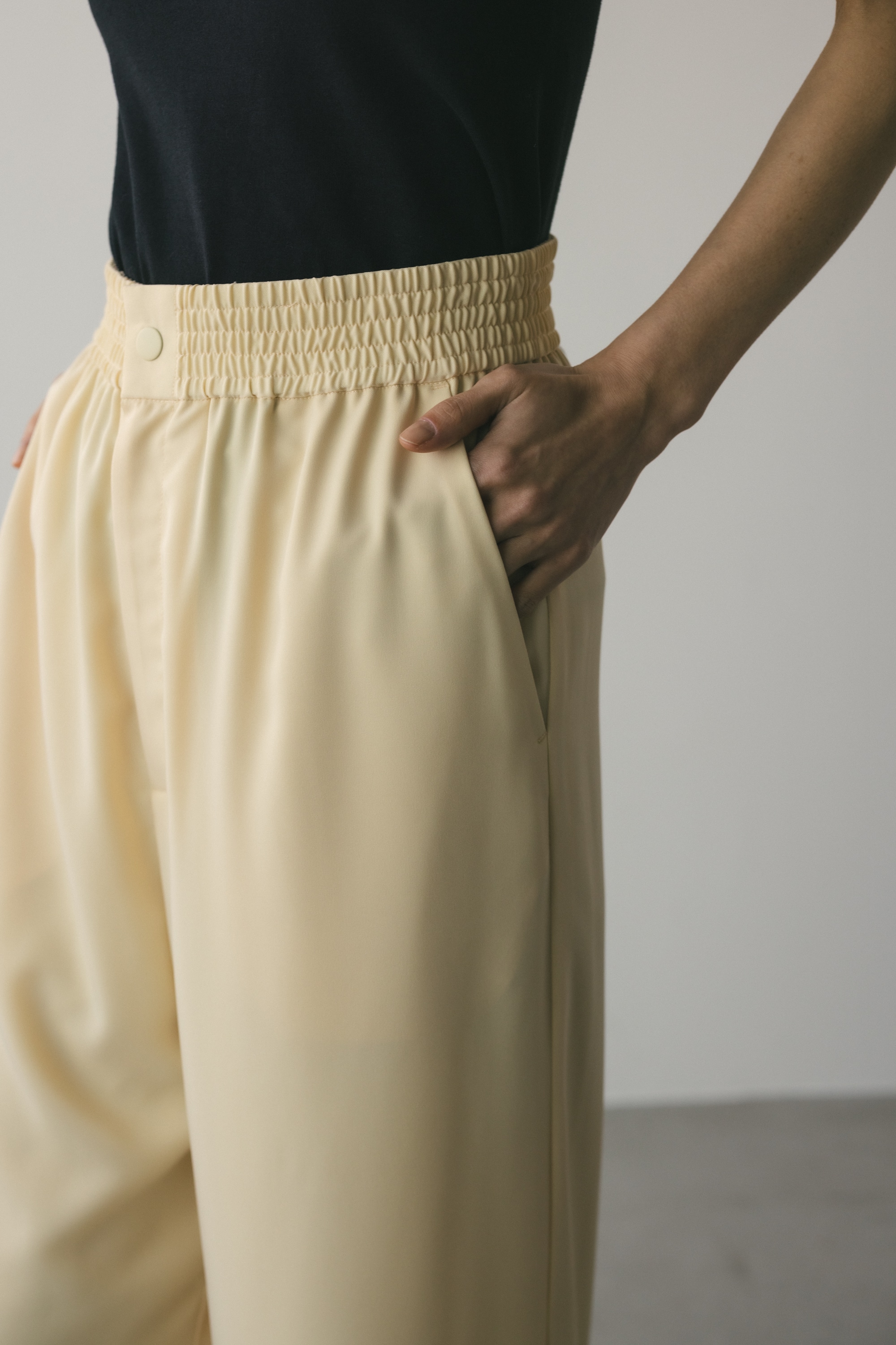 ワイドイージーパンツ L/YEL M