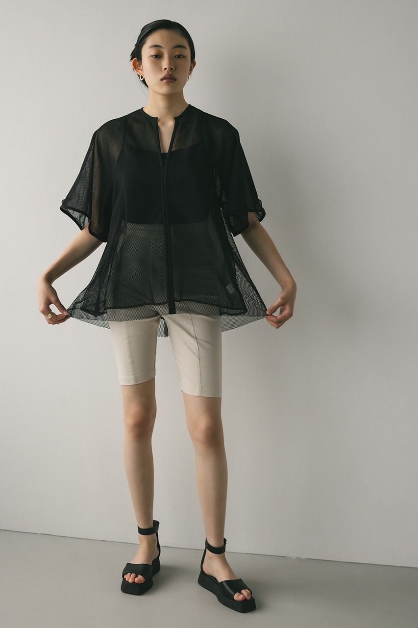 パイピングメッシュトップ BLK FREE