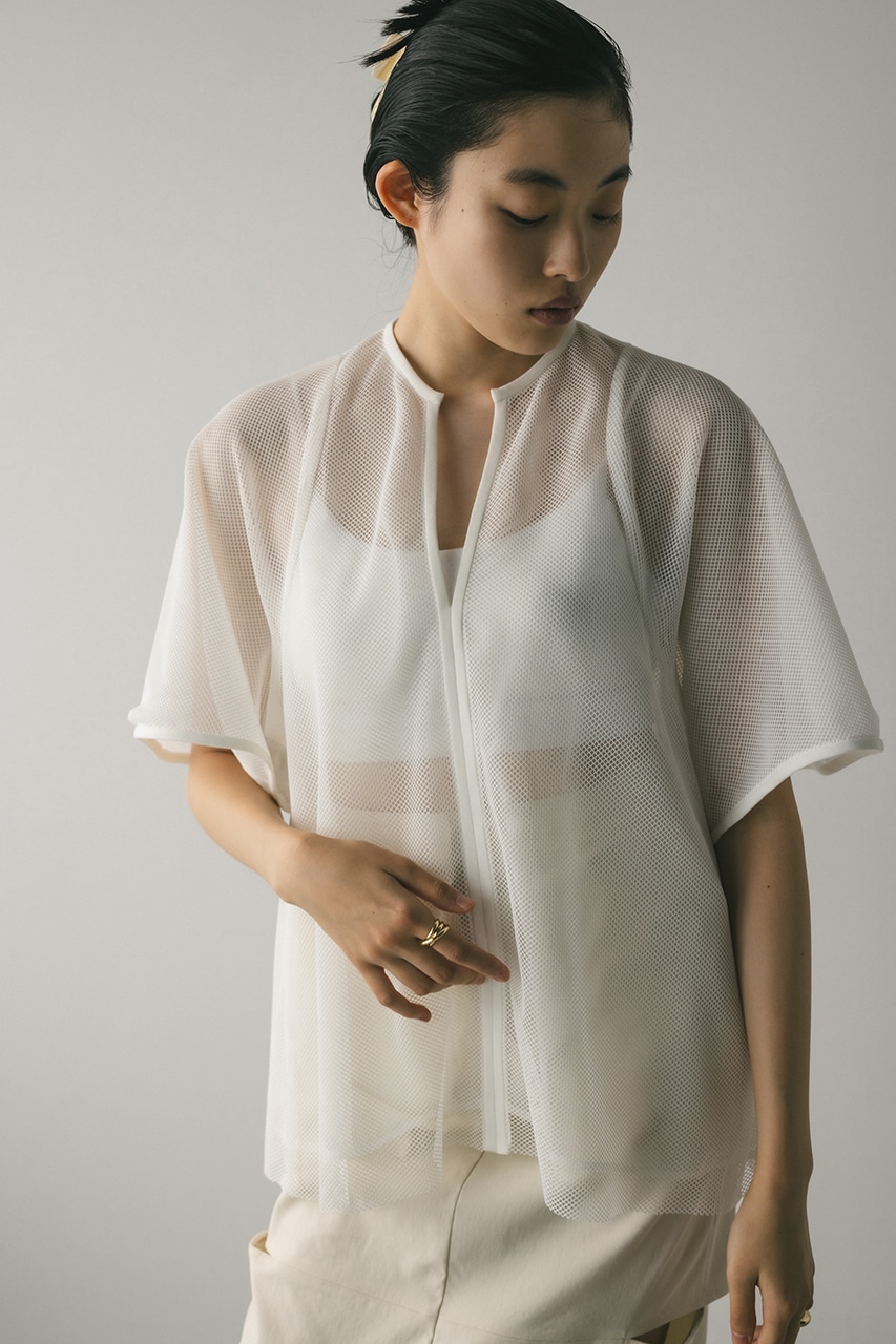 パイピングメッシュトップ WHT FREE