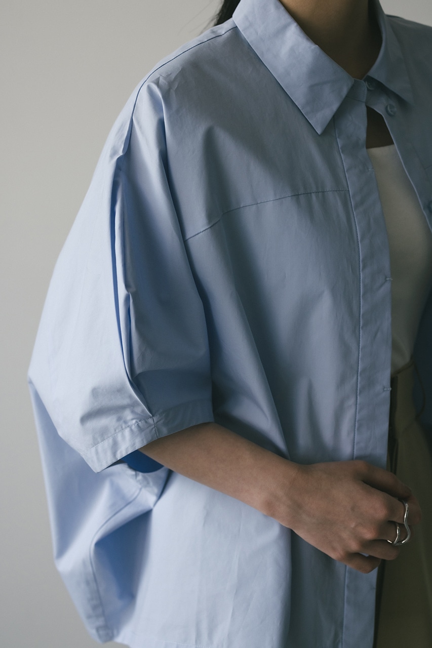 テントスリーブルーズシャツ SAX FREE