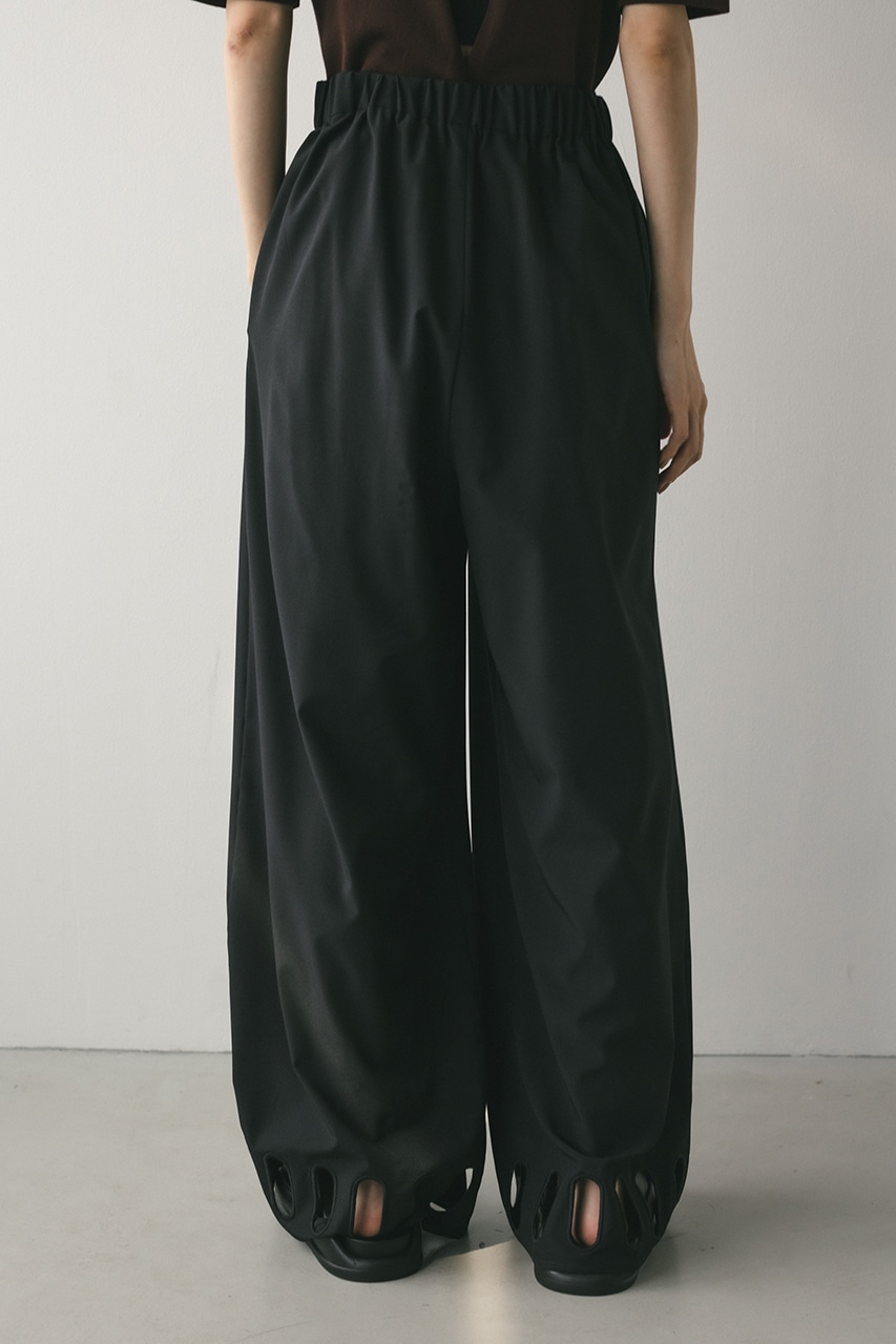 ヘムホールリラックスパンツ BLK M