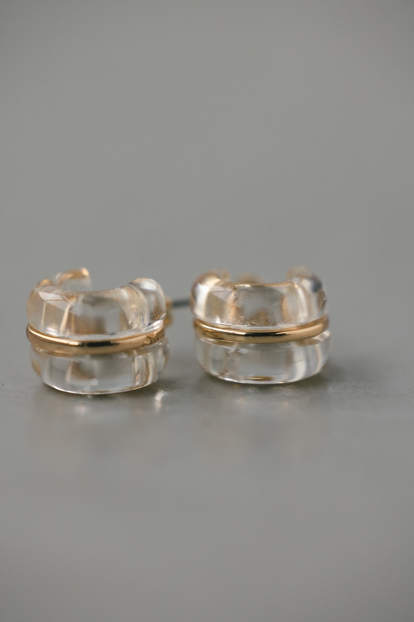 クリアフープピアス GLD FREE
