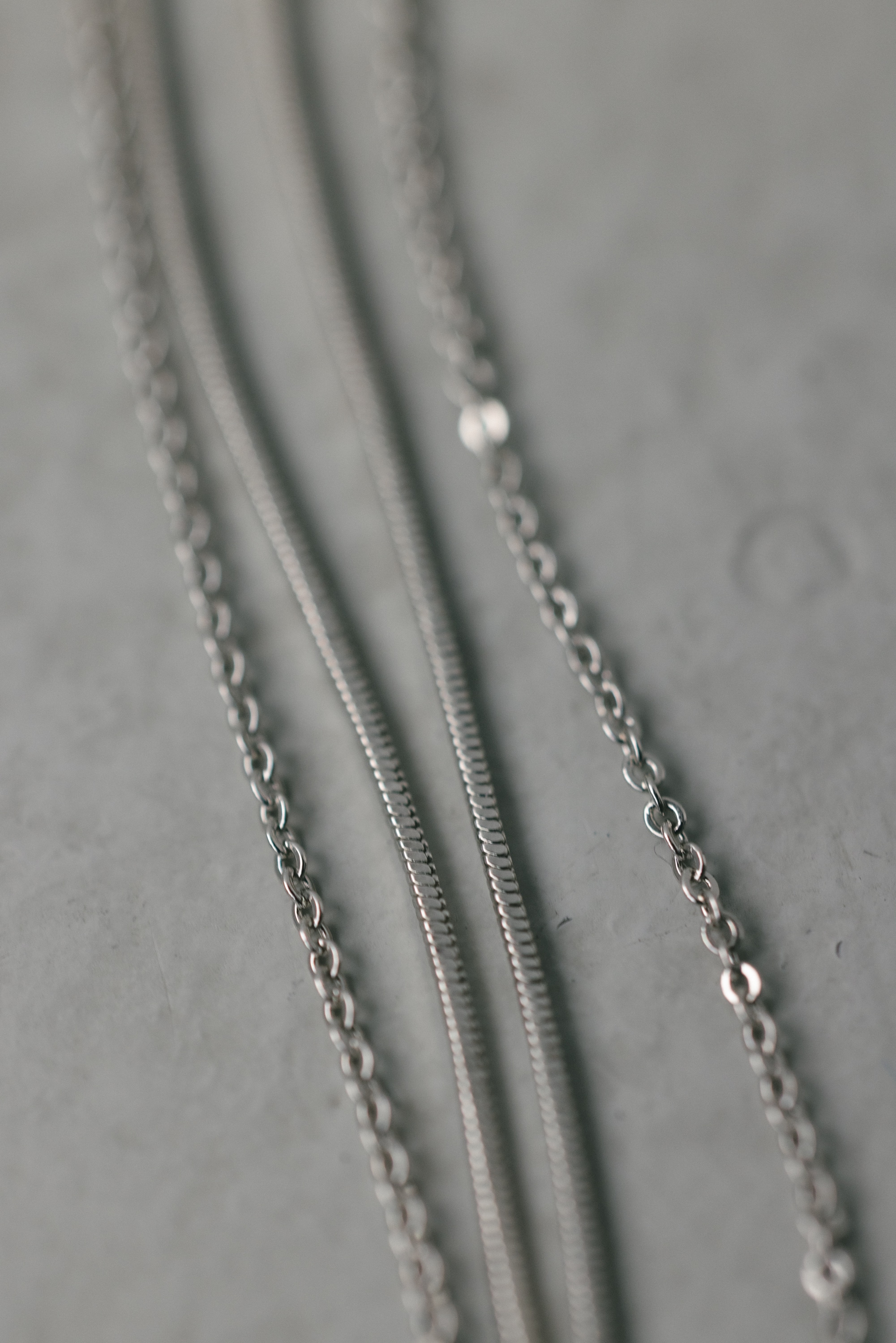 ダブルラインモチーフネックレス SLV FREE