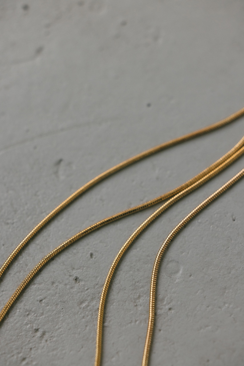 ドロップチョーカーロングネックレス GLD FREE