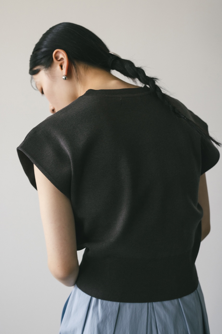 ショルダータックショートニット GRY FREE
