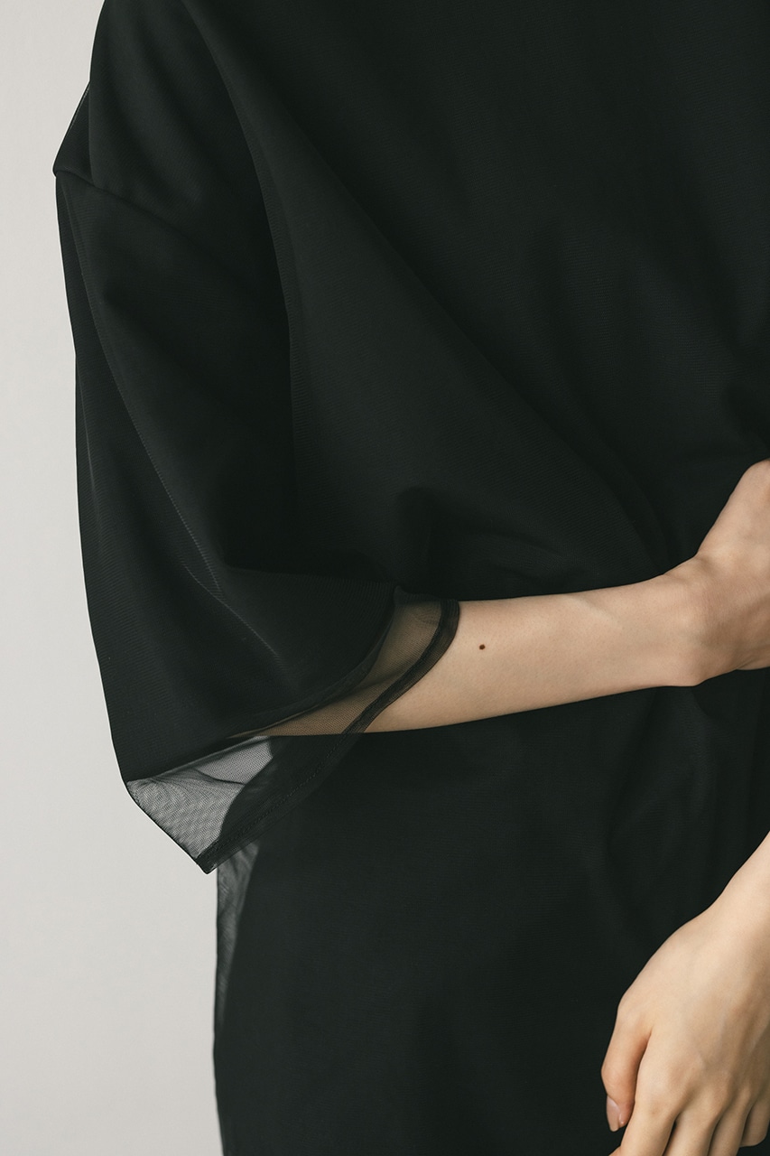 シアーレイヤードルーズT BLK FREE