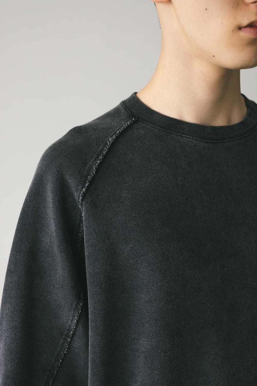 ピグメントクルーネックスウェット BLK M