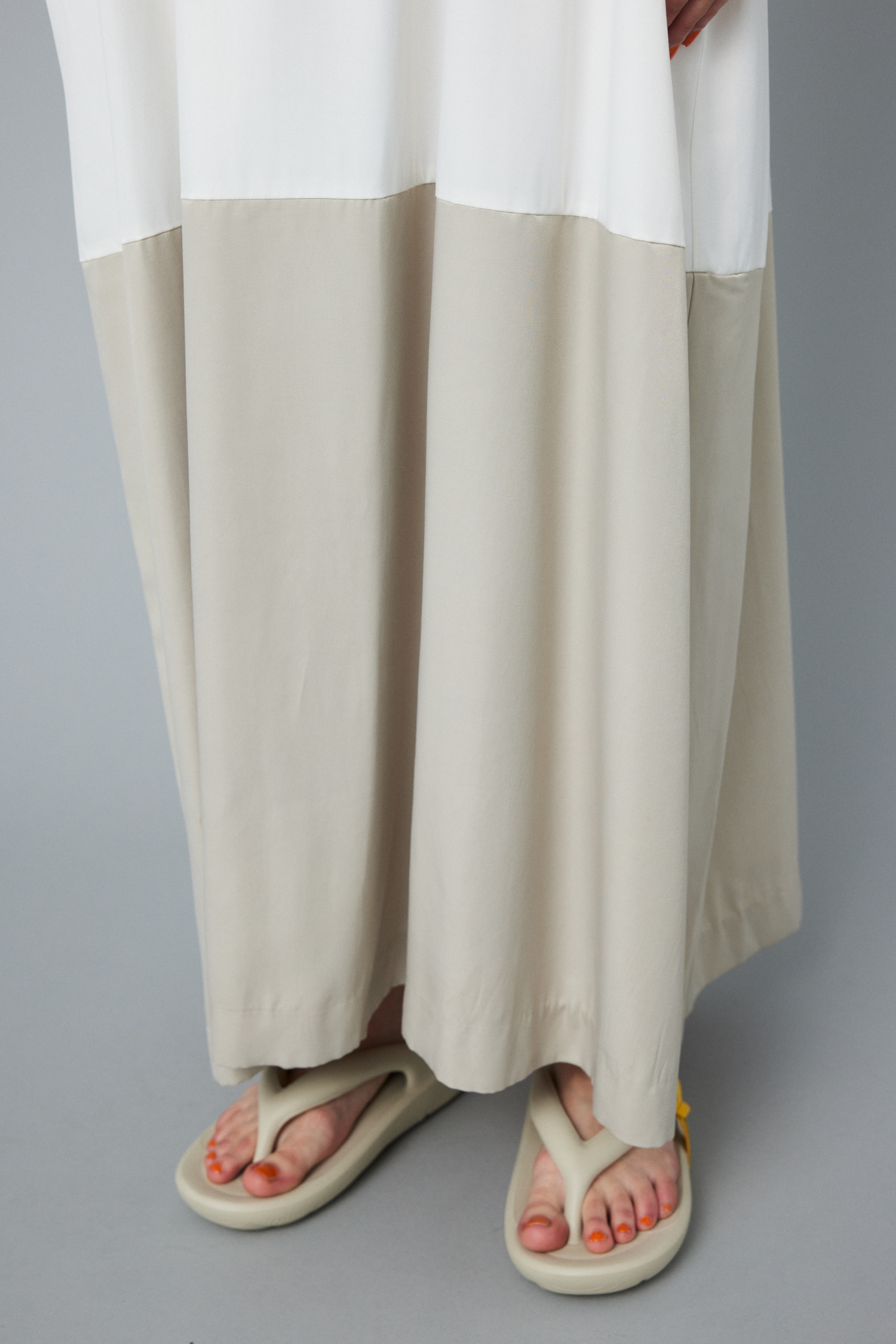 Color blocking dress 柄WHT FREE