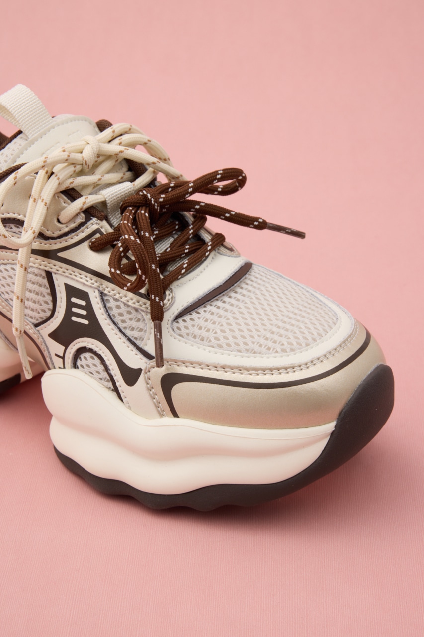 ナイルトランスボリュームスニーカー 柄GLD 23.5cm