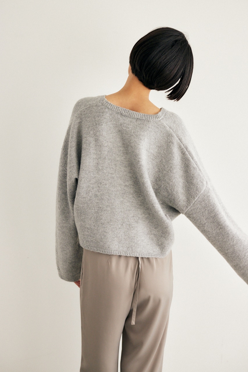 【M_】CROP KNIT BUTTON UP カーディガン