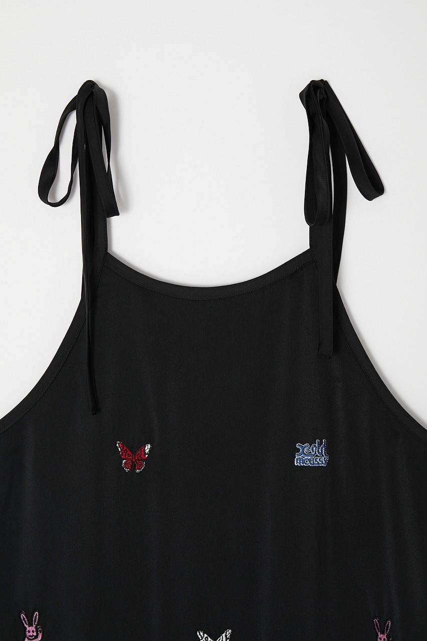X-girl MOUSSY EMBROIDERY SLIP DRESS