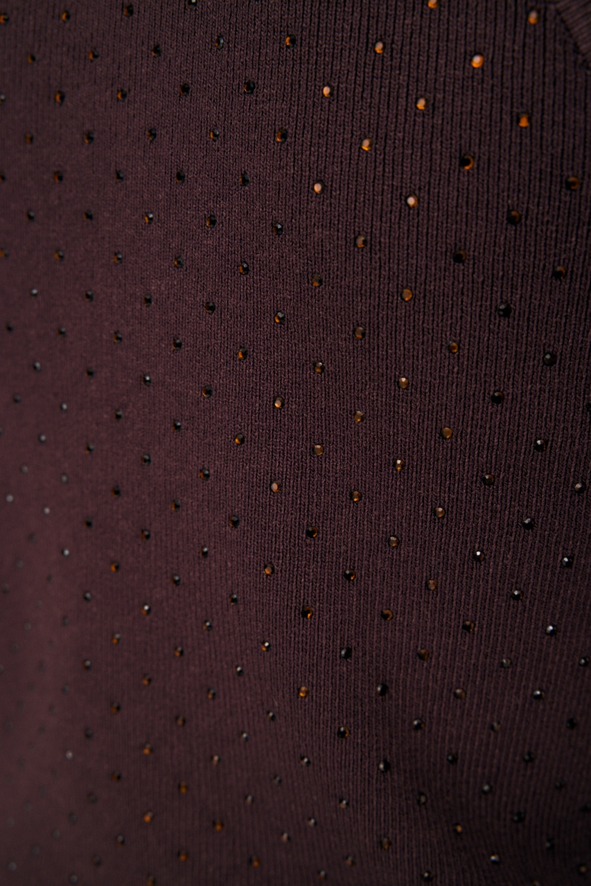 RHINESTONE タンク BRN FREE