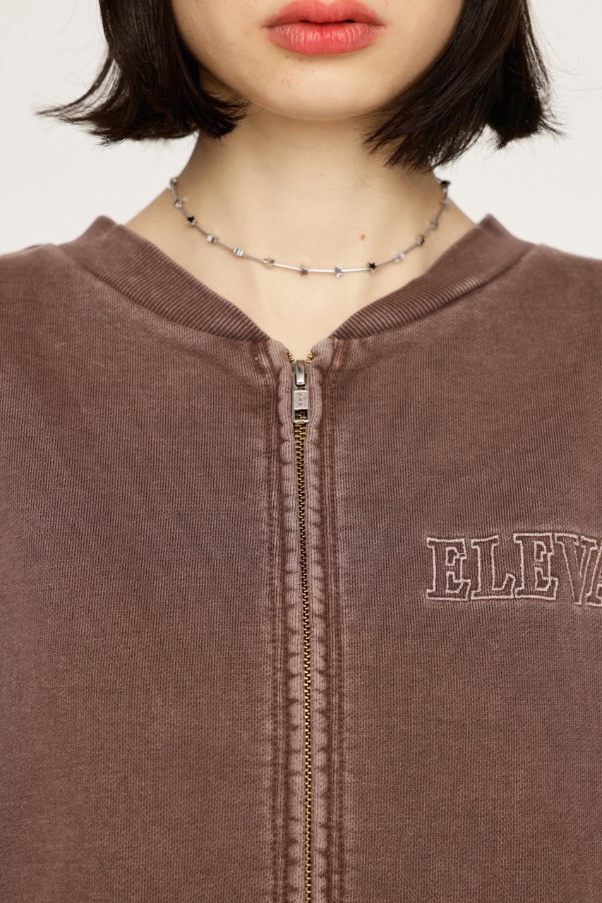 PATCH LOGO 2WAY スウェット BRN FREE