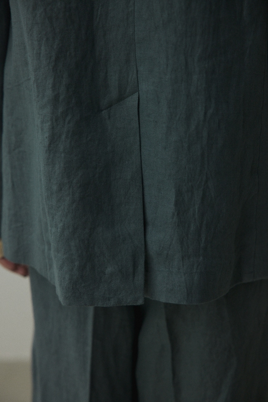 linen double jacket BLU 2