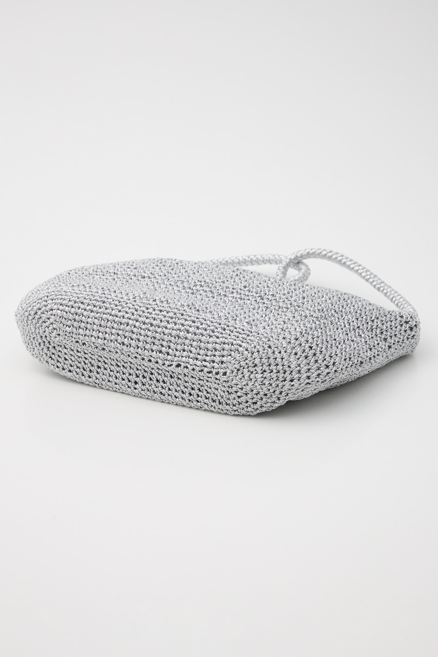 【SHEL'TTER SELECT】2wayハンドルメタリックコード編みバッグ SLV FREE