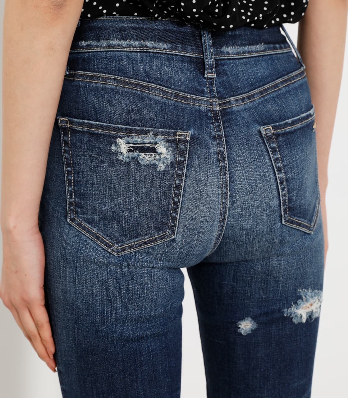 rienda | Crash DENIM J／W アンクルスキニー PT (スキニー ) |SHEL  