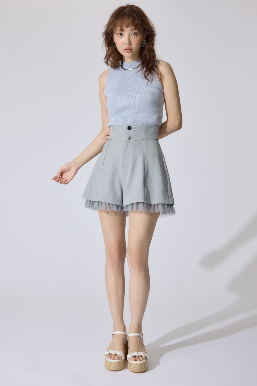 ウォッシャブルリブタンクトップ GRY M