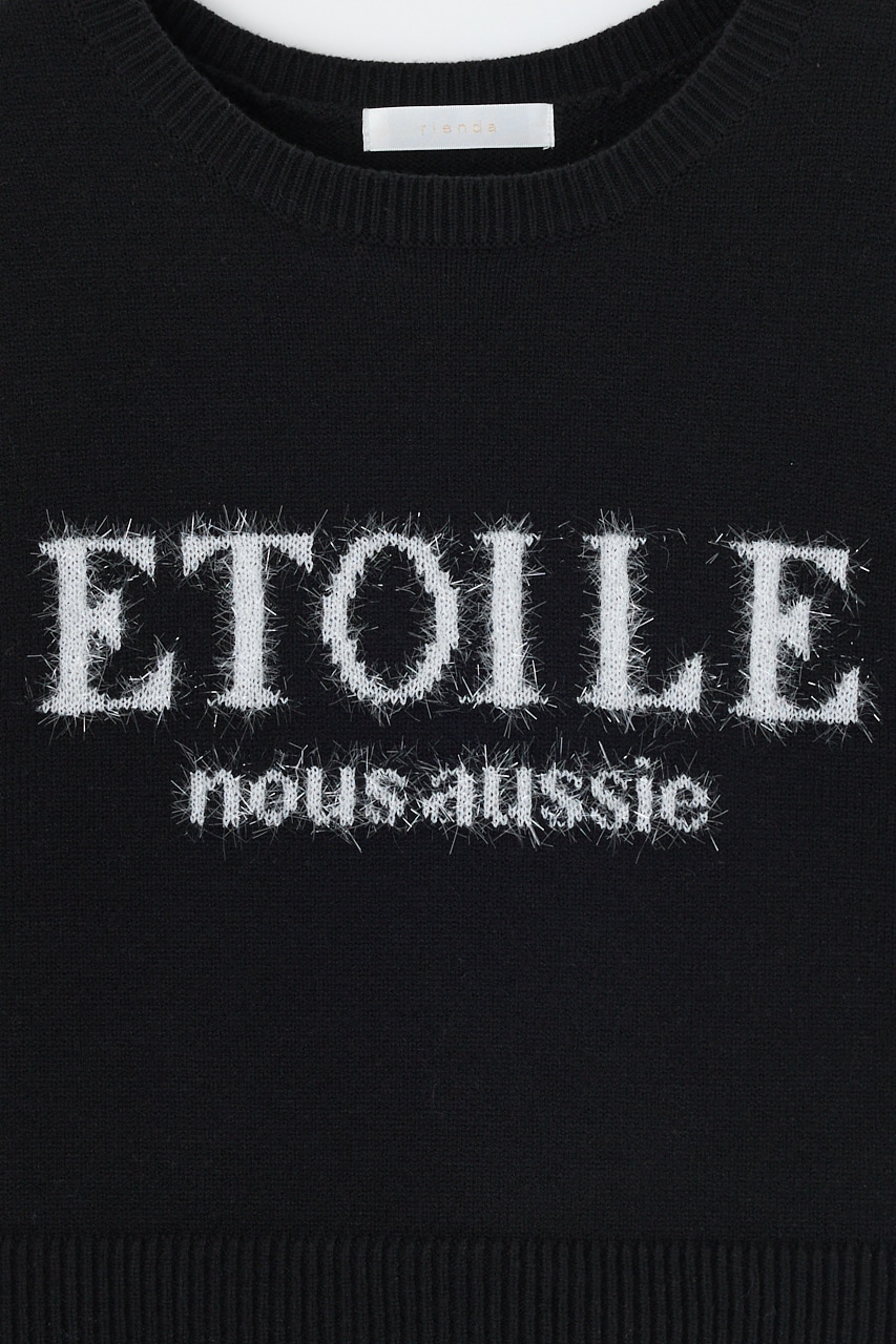 ETOILEジャガードニットトップス BLK FREE