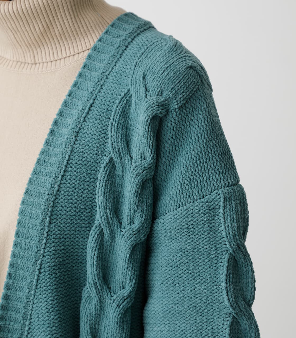 CHENILLE CABLE KNIT CARDIGAN(FREE IVOY): カーディガンバロック 