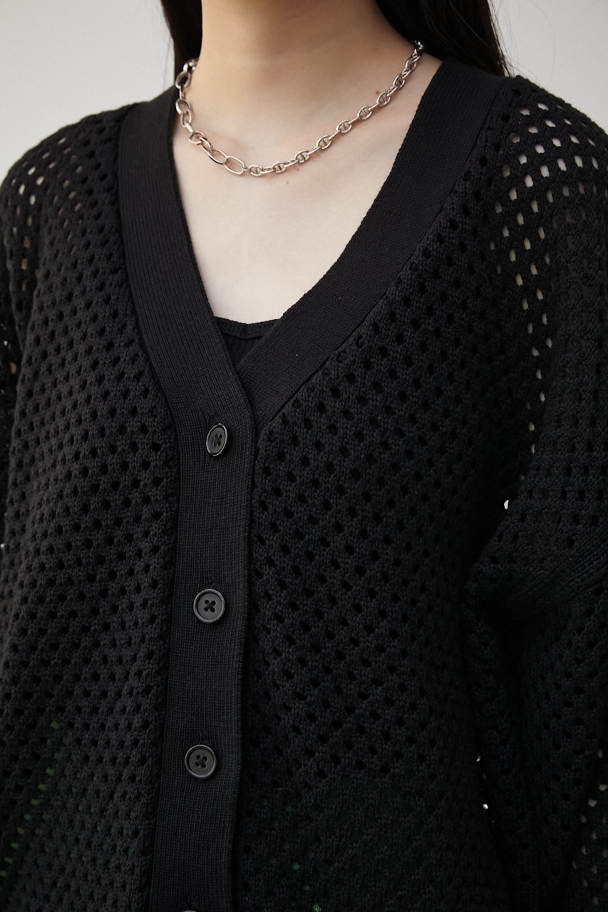 AZUL BY MOUSSY MESH KNIT CARDIGAN (カーディガン ) SHEL'TTER WEBSTORE