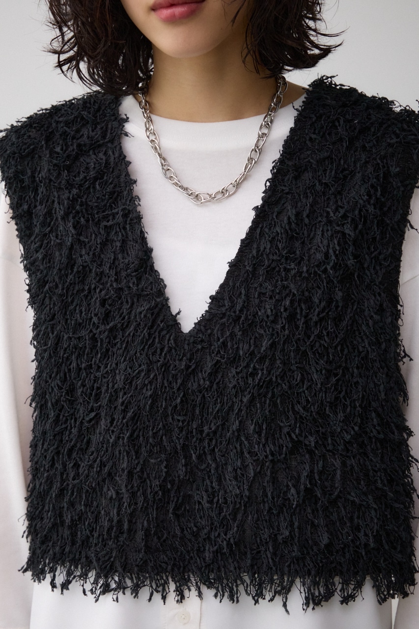 AZUL BY MOUSSY | フェザーVネックベスト (タンクトップ ) |SHEL