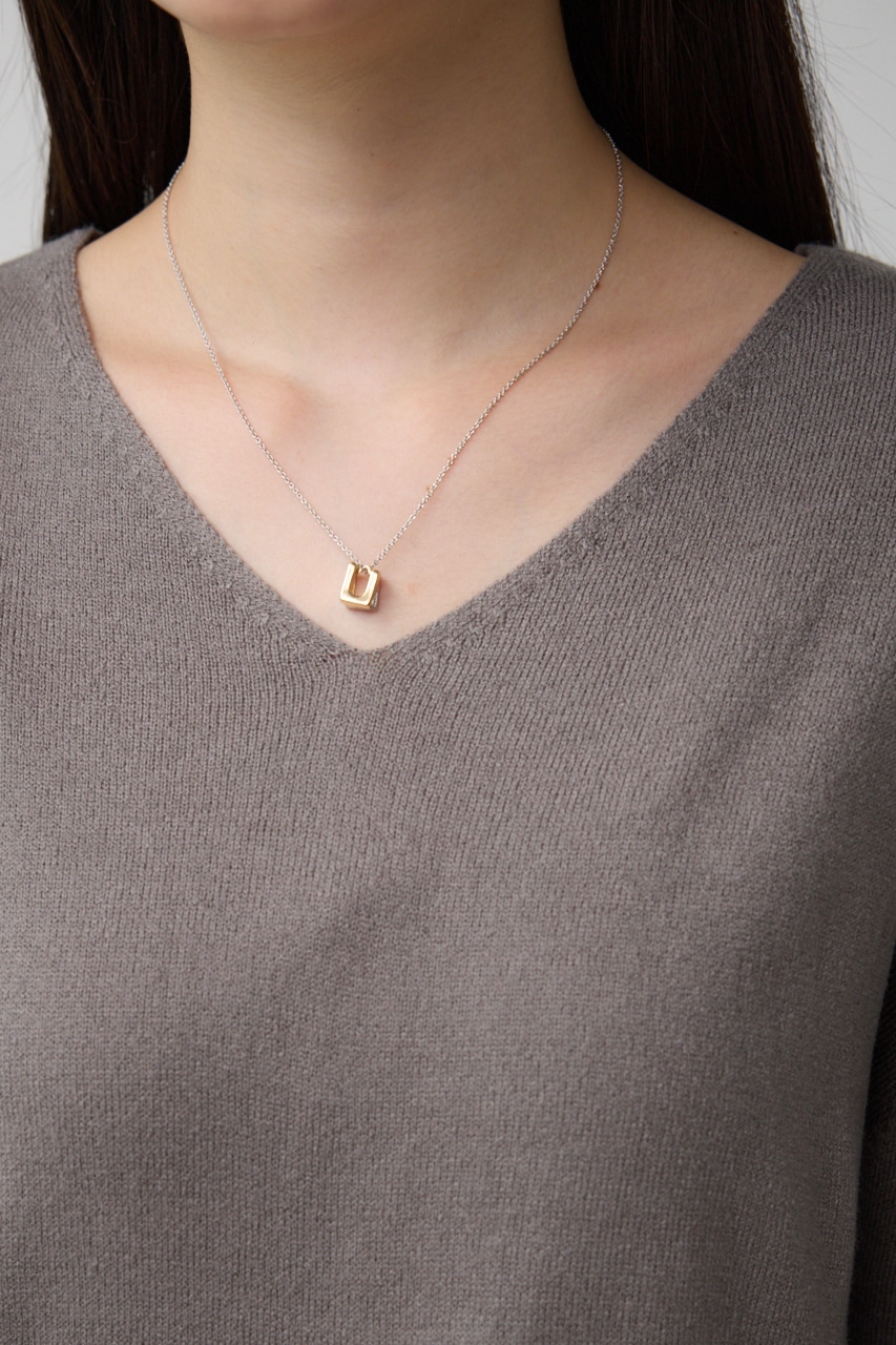 ヌーディー2WAYVネックニットトップス GRY M