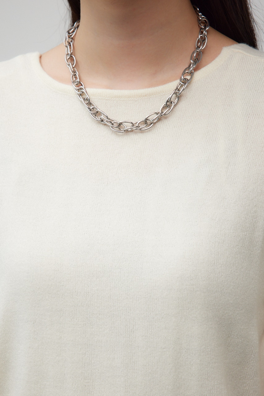 ヌーディー2WAYVネックニットトップス O/WHT S