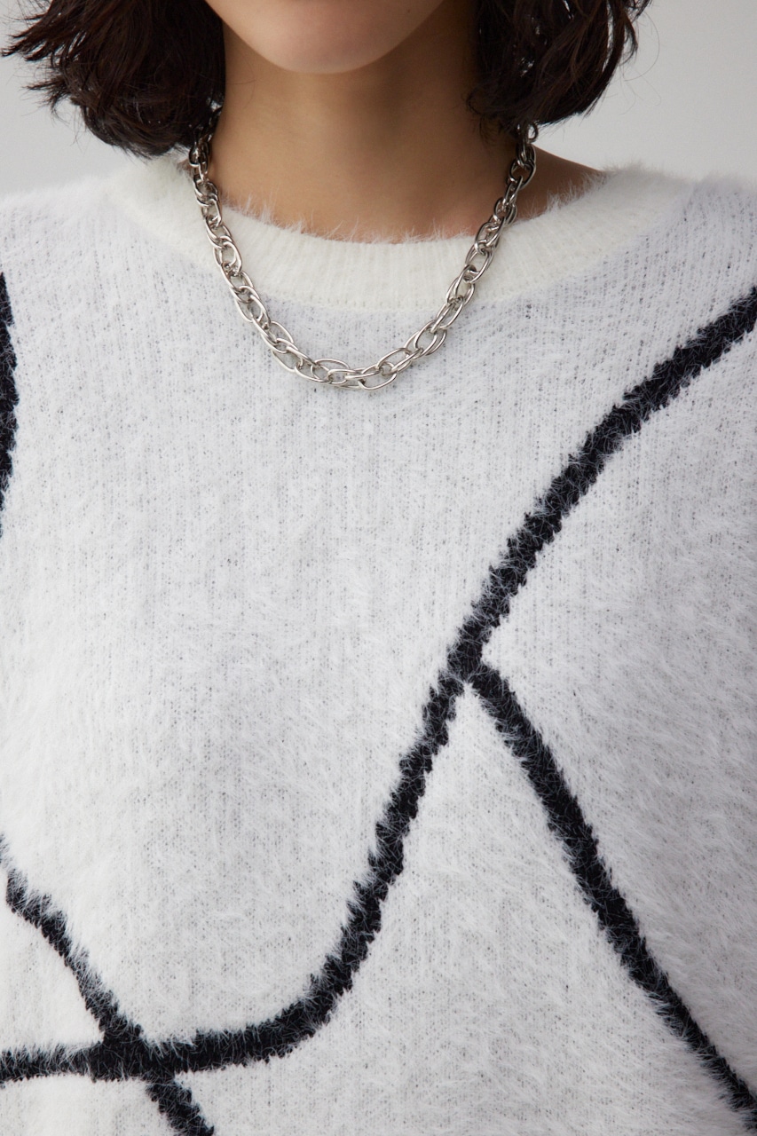 ニュアンスライン柄ニット IVOY FREE