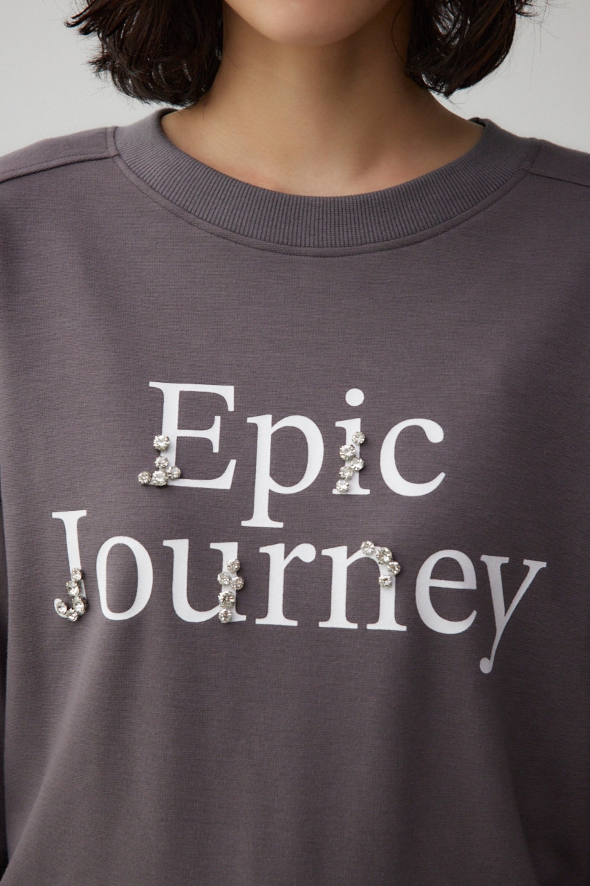 ランダムビジューロゴトップス GRY FREE