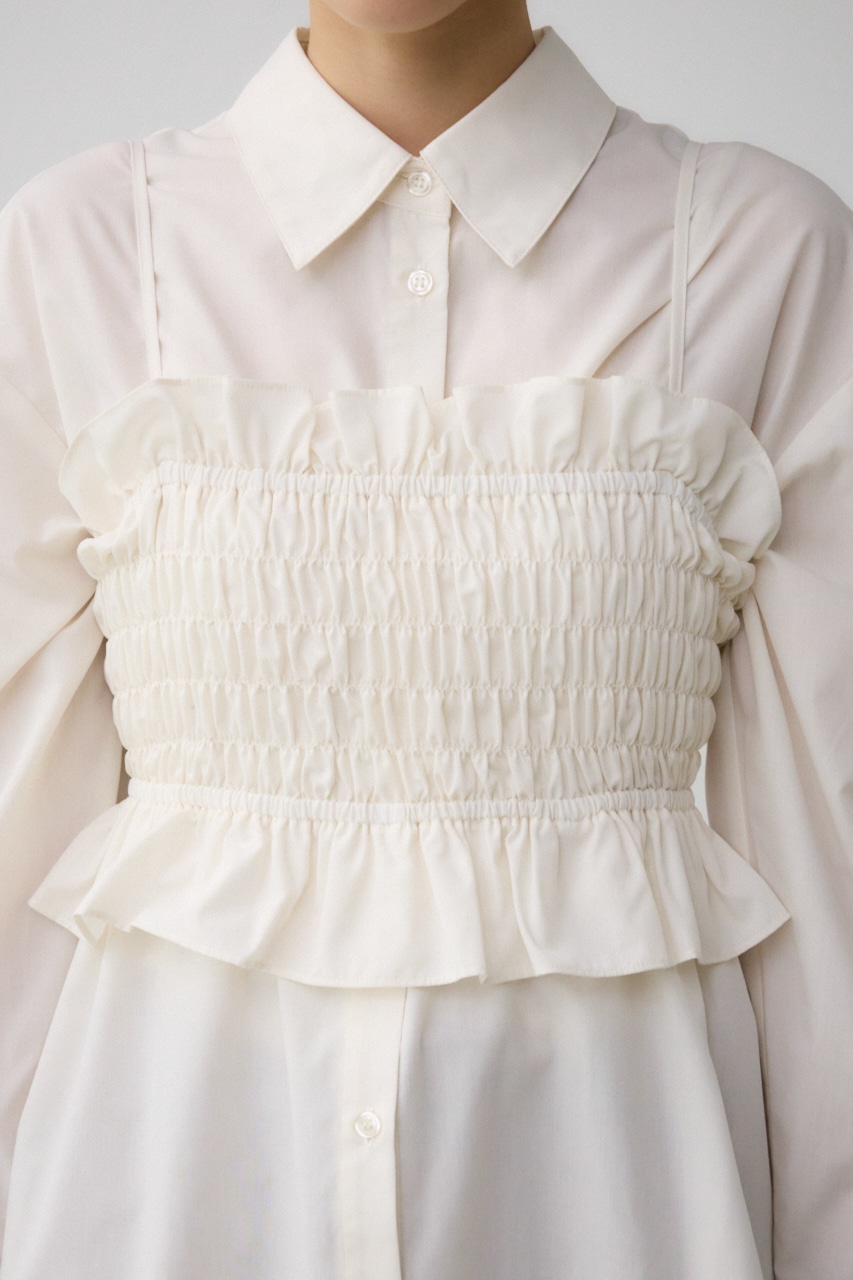 ビスチェ付きオーバーシャツ IVOY FREE