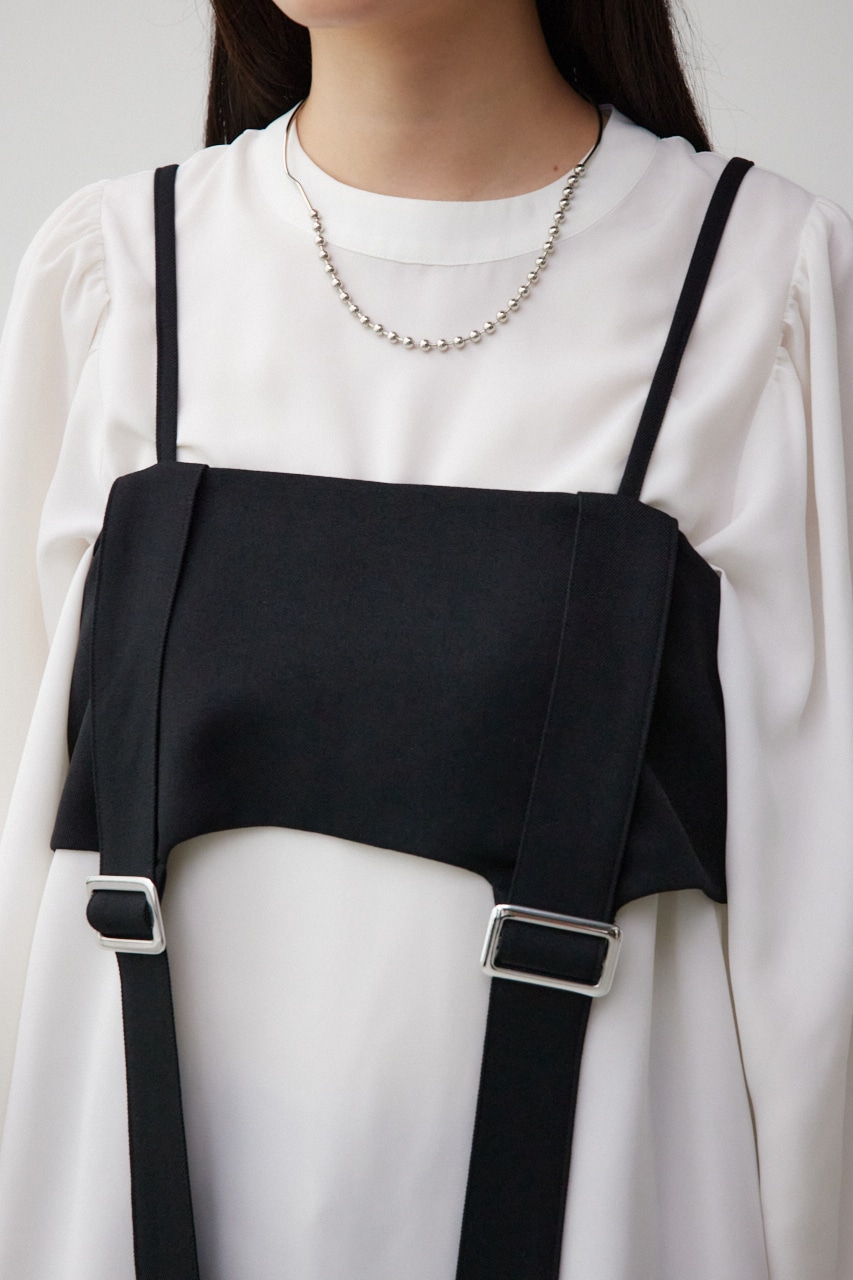 ガータービスチェレイヤードトップス BLK FREE