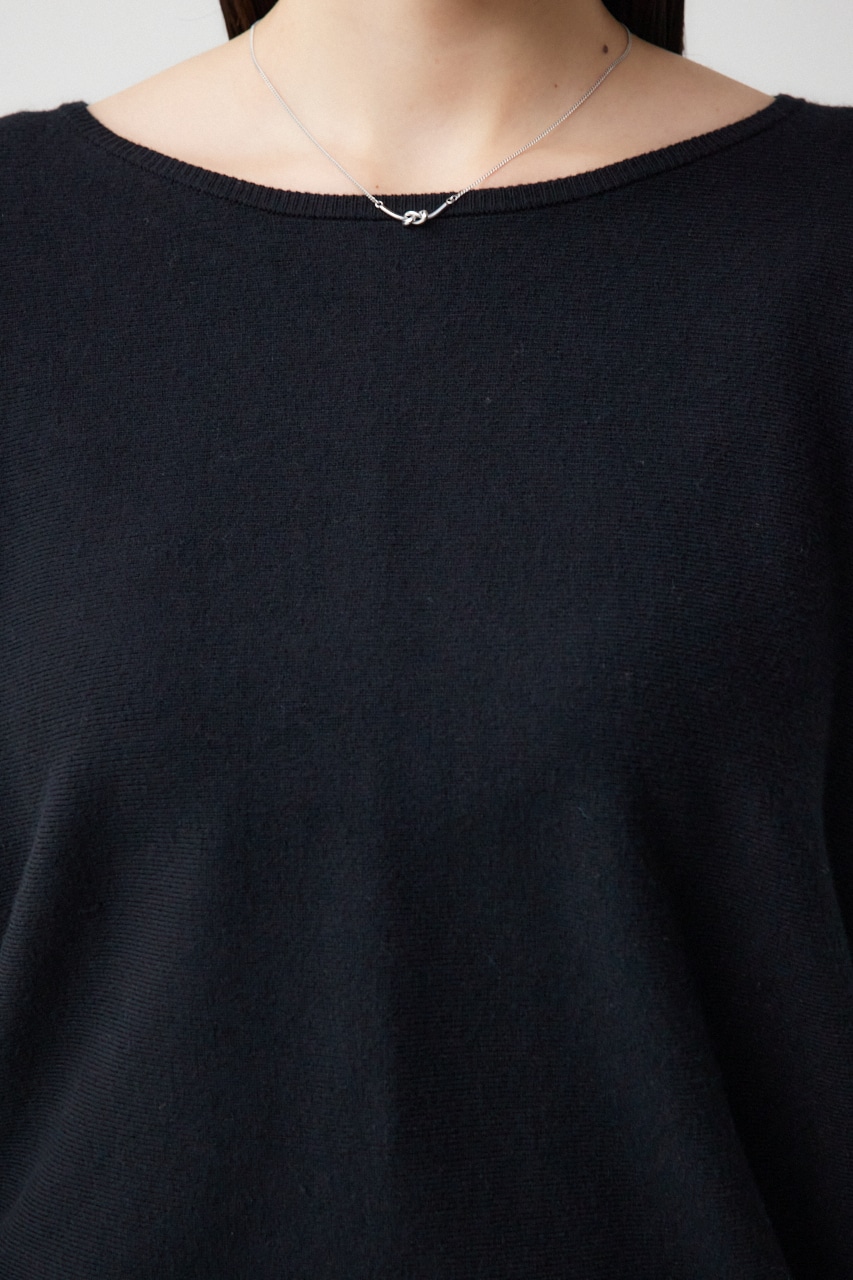 バイカラードルマンニットプルオーバー BLK FREE