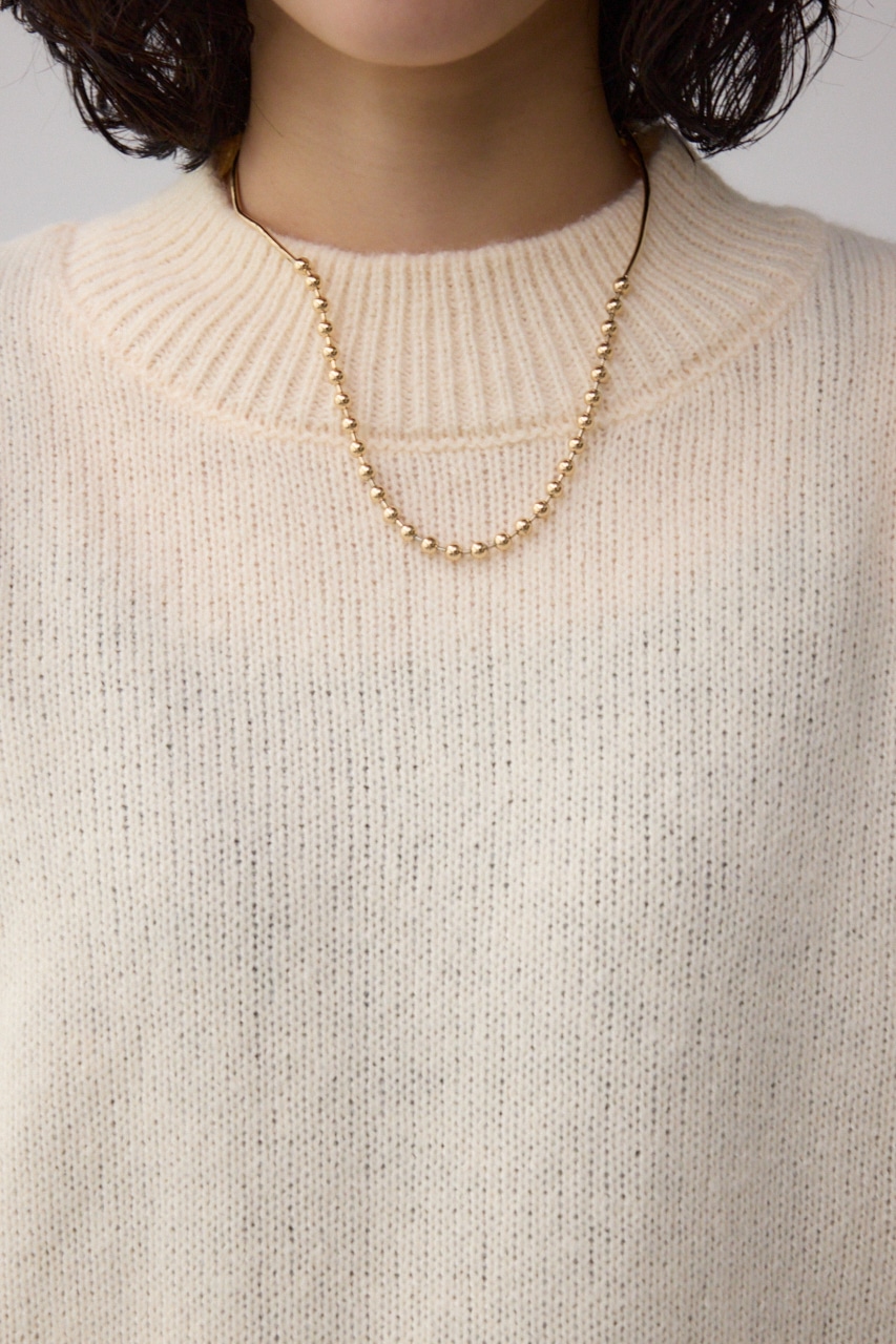 袖リボンデザインニット IVOY FREE