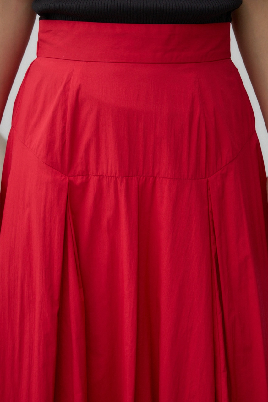 ボリュームナイロンバルーンスカート RED S