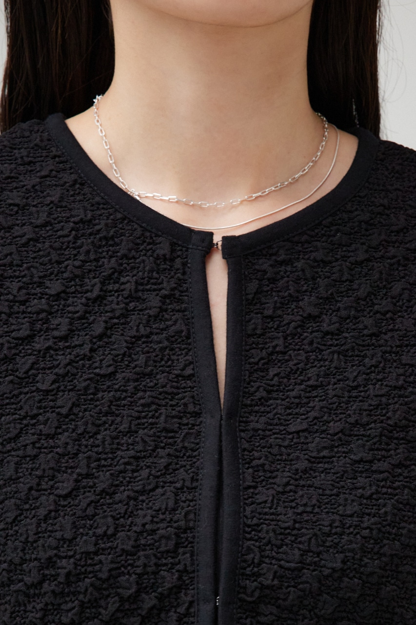 ポップコーンカットカーディガン BLK FREE