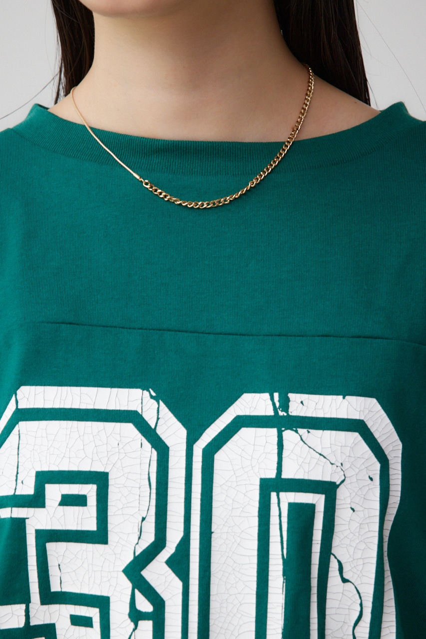 Champion LONG SLEEVE T-SHIRT GRN M