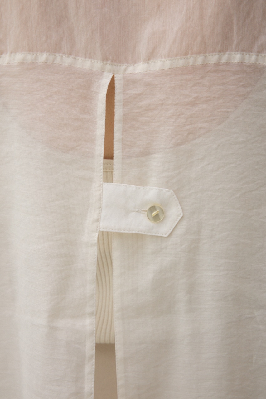 バックスリットシアーオーバーシャツ O/WHT FREE