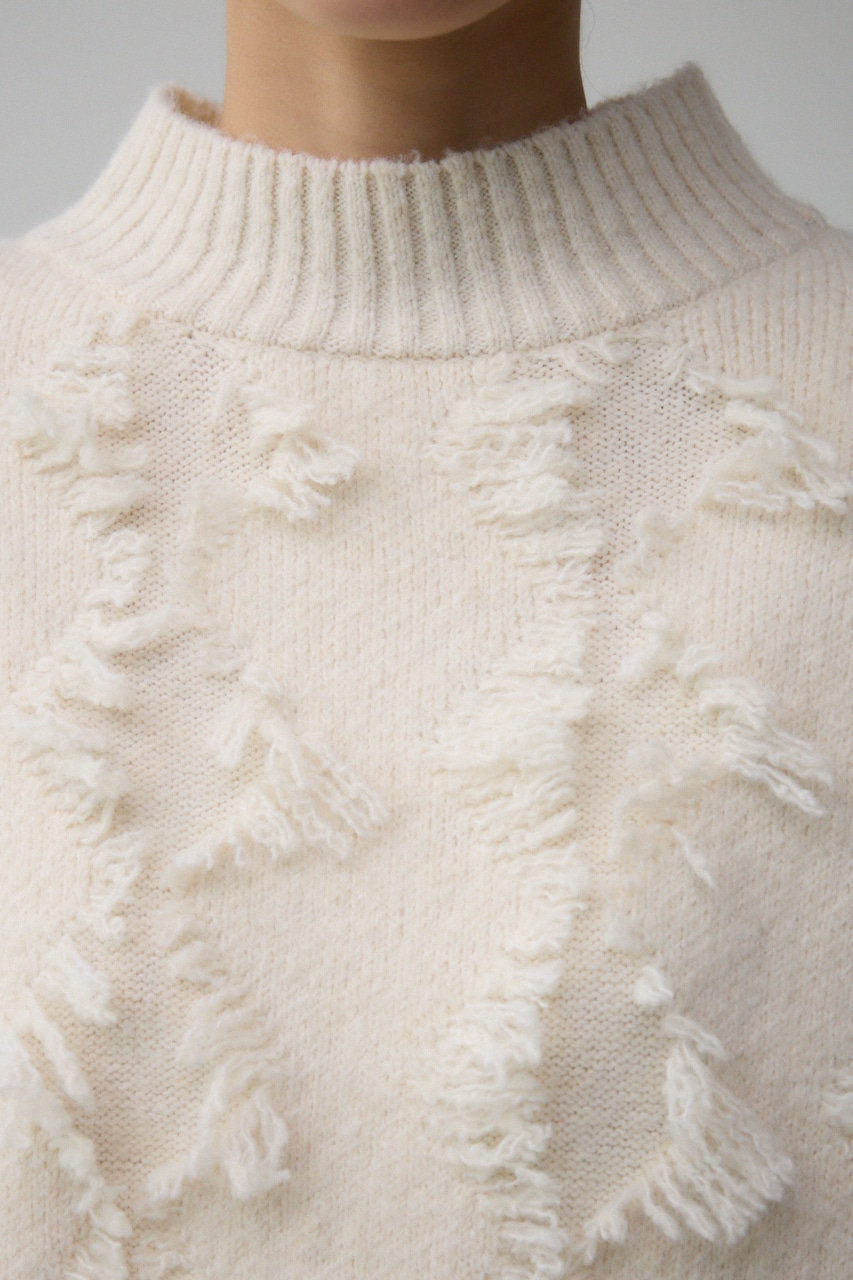 フリンジジャガードニット IVOY FREE