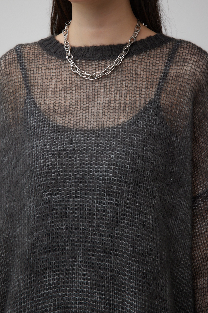 リバーシブルシアーニット GRY FREE